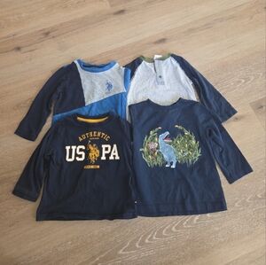 Tommy Bahama & US Polo Assn Baby Boy 4 Piece Long Sleeve Shirt Set  12 Months